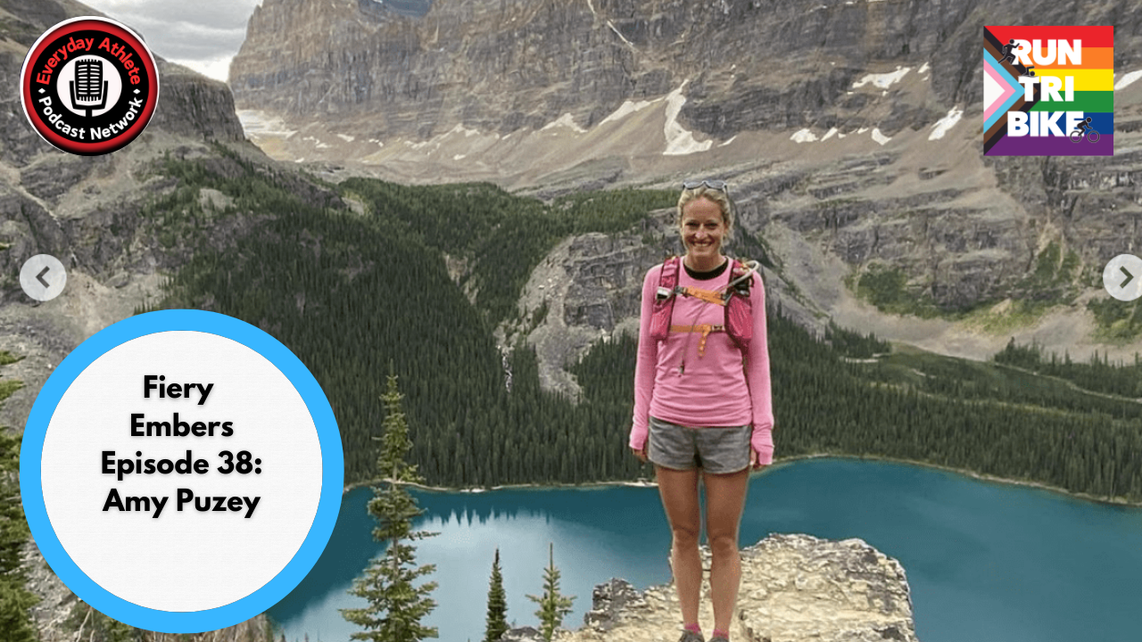 Laughter And Trails And Race-Day Fuel | Fiery Embers Guest: Amy Golumbia Run Tri Bike Fiery Embers