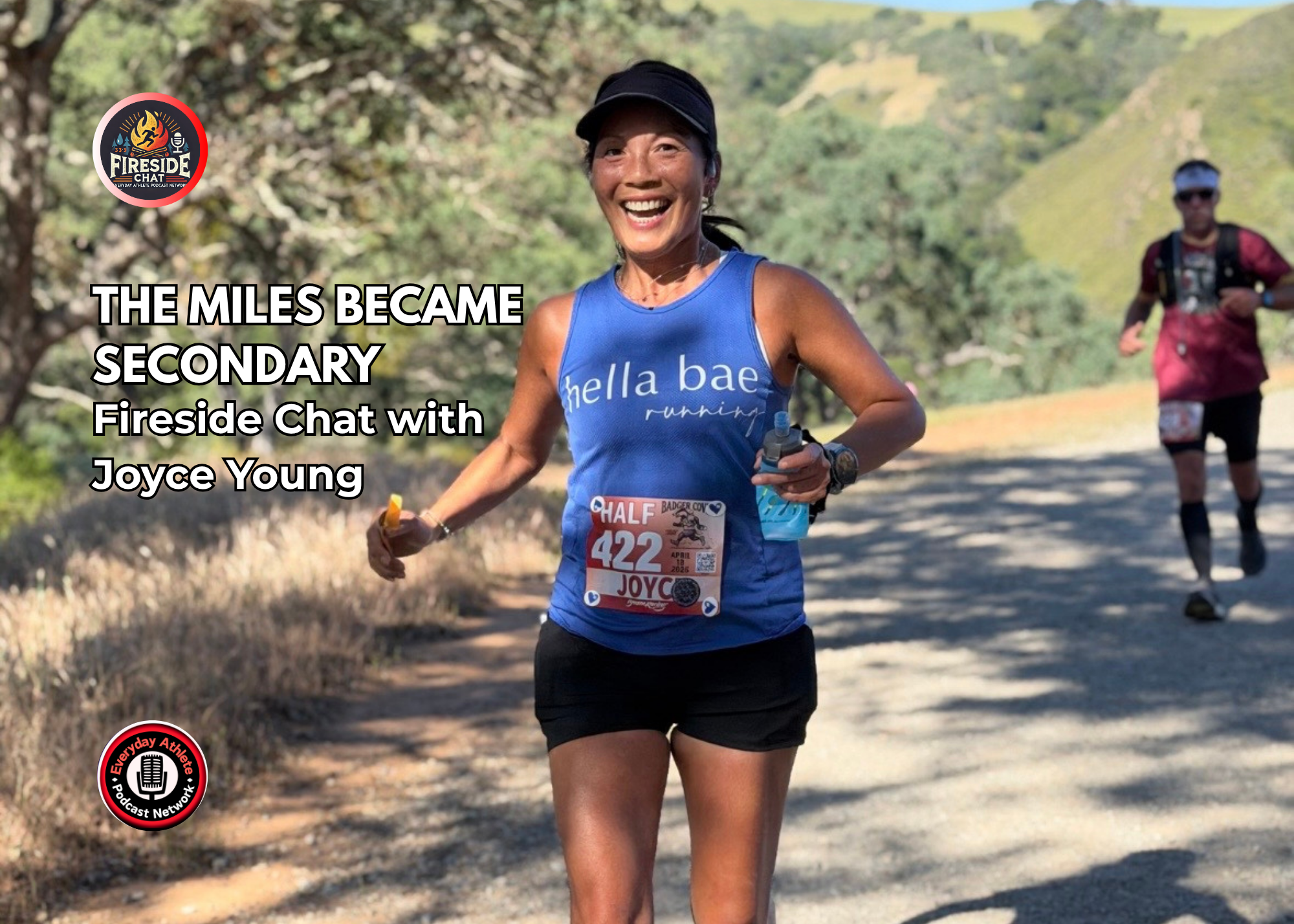 Joyce Young running a race in the San Francisco Bay Area after breast cancer