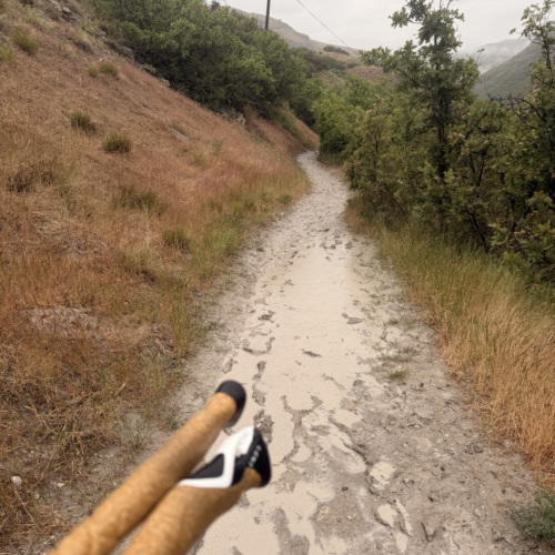 Muddy trail conditions at the Salt Lake City Foothills Half Marathon, one of six stops on the 2026 Everyday Athlete Run Club Tour.