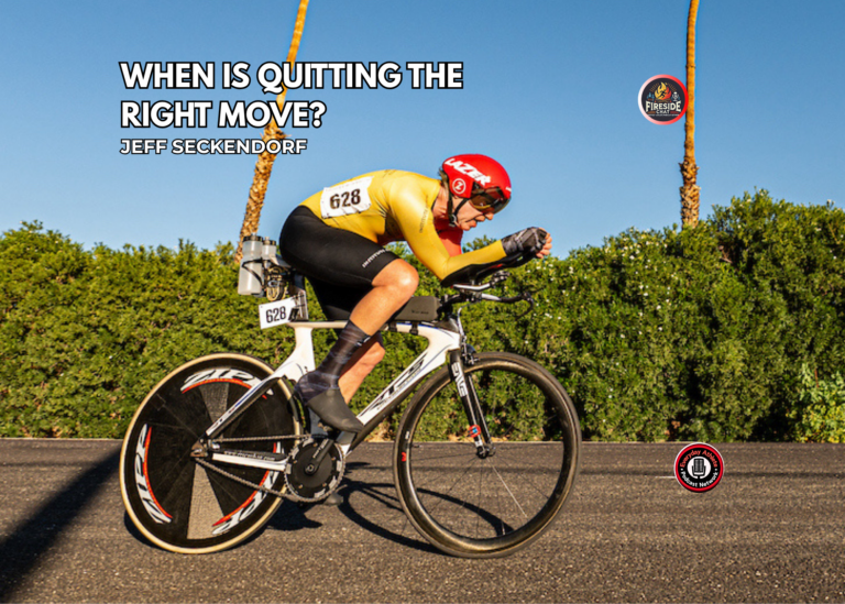 Masters cyclist Jeff Seckendorf riding a time trial bicycle in a yellow jersey and red aerodynamic helmet.